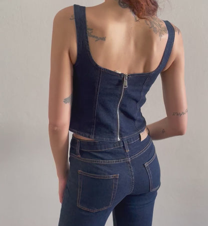 TOP JEANS CORSETTO