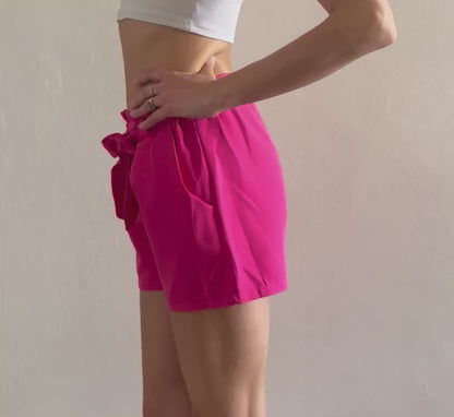 SHORT CINTURA NODO FUCSIA