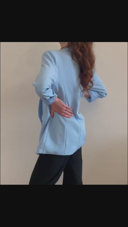 BLAZER MANICA CLASSICA AZZURRO